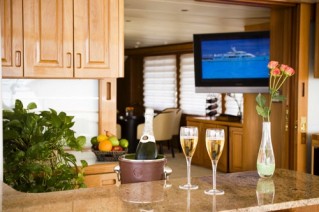 Silent World II Aft bar looking to Saloon